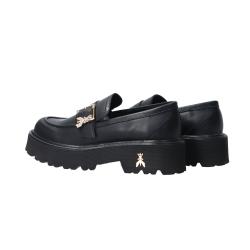 Mocassini PPJ963 Vitello fibbia logo strass Nero