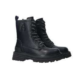 Anfibi PPJ978 Vitello lacci logo Nero