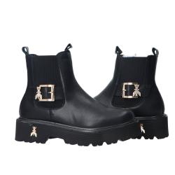 Stivaletti e Stivali PPJ965 Vitello fibbia logo strass Nero