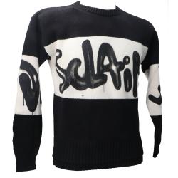 25IDS55201 GIROCOLLO GRAFFITO FASCIA Nero