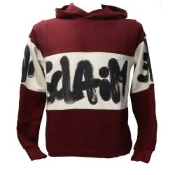 Disclaimer Felpe 25IDS55362 CAPPUCCIO GRAFFITO CENTRALE Bordeaux