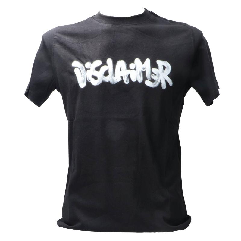 Disclaimer T-shirt 25IDS5123 GRAFFITO CENTRALE Nero