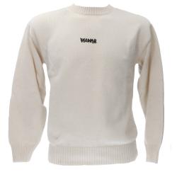 Disclaimer Maglioni 25IDS55116 GIROCOLLO LOGO BASIC  Beige