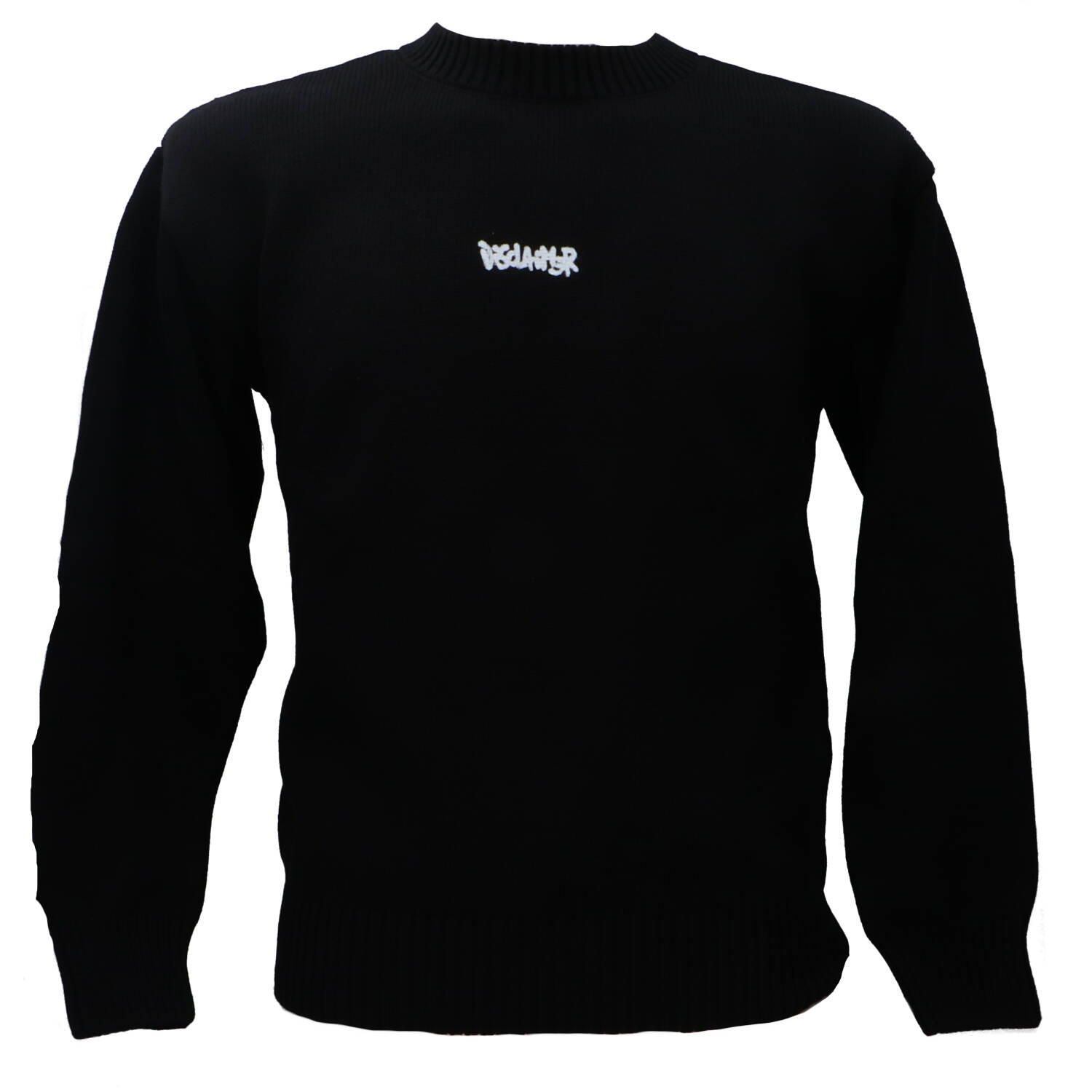 Disclaimer Maglioni 25IDS55116 GIROCOLLO LOGO BASIC  Nero