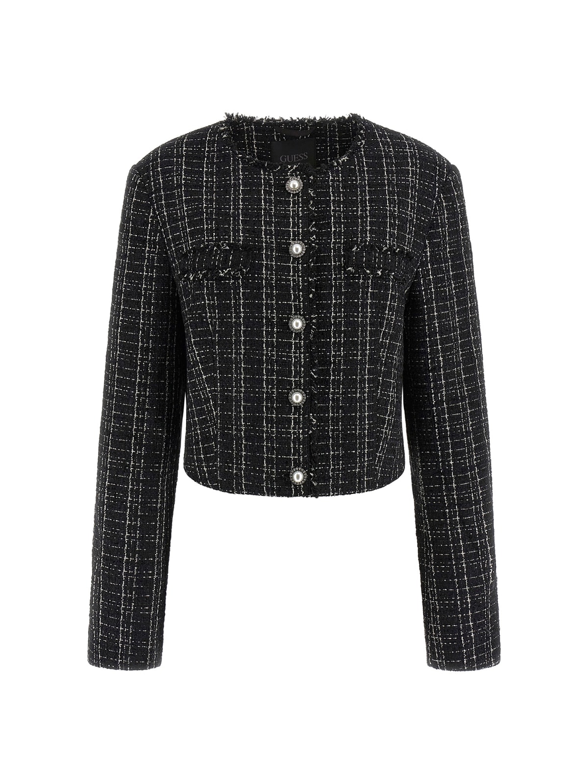 Guess Giacca SANDRA TWEED JACKET Nero