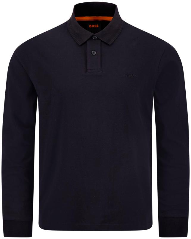 Boss Polo PE_INTERLOCK_LONG Nero