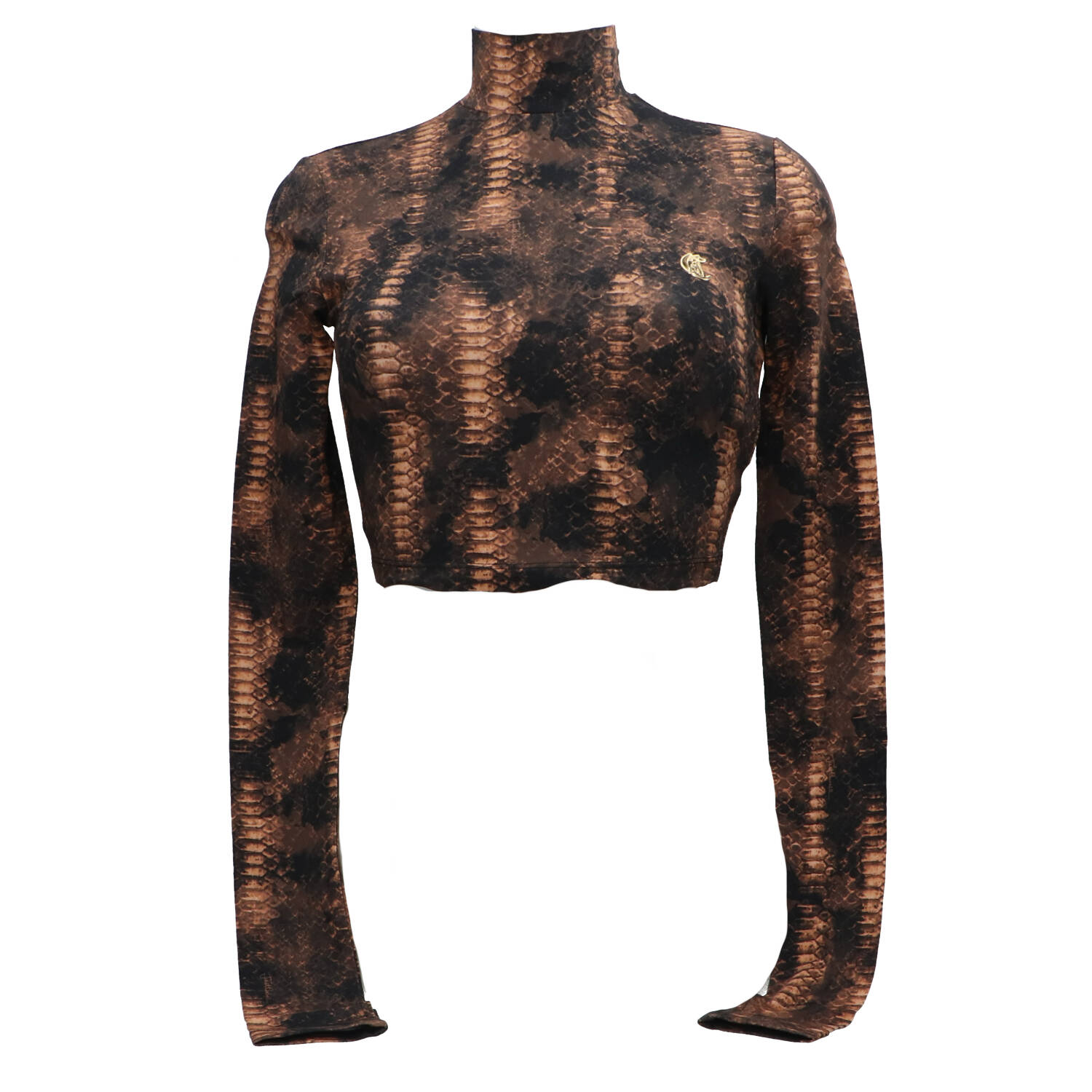 Just Cavalli Maglia 79PW606 SC PRINTED ALLOVER Marrone