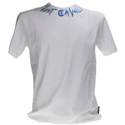Just Cavalli T-shirt 79PM601 R LOGO EMBROIDERY NECKLACE Bianco