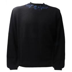 Just Cavalli Felpe 79PMM02 JACQUARD LOGO F7 KNITWEAR  Nero