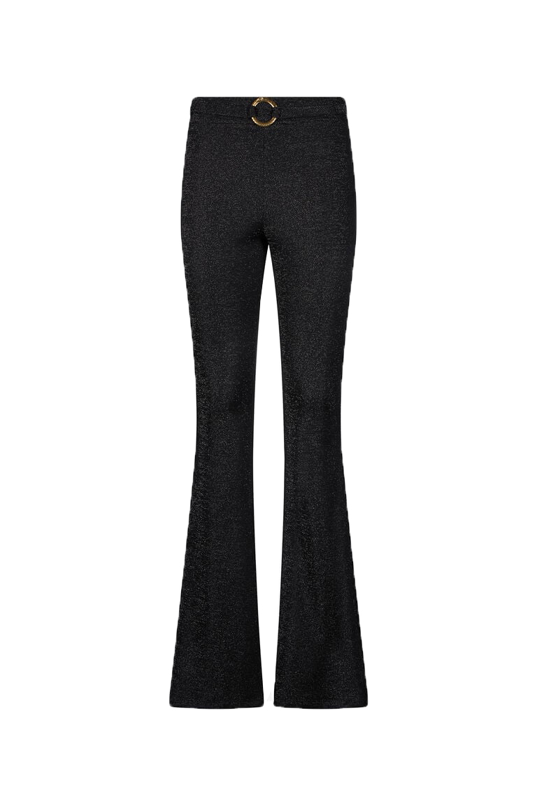 Just Cavalli Pantaloni 79PW101 SLIM FLARE JEGGING COSTINA LUREX Nero