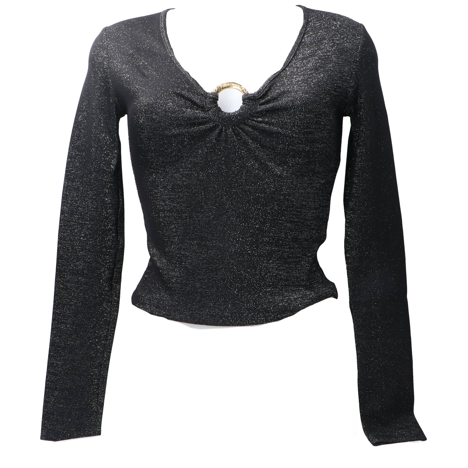 Just Cavalli Maglia 79PW638 SLIM COSTINA LUREX Nero