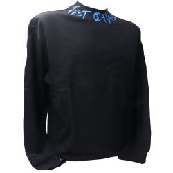 79PM336 LOOSE LOGO EMBROIDERY NECKLACE Nero