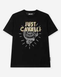 Just Cavalli T-shirt 79PW610 R HEART TATOO  Nero