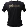 Just Cavalli T-shirt 79PM601 R RUBBER GLITTER LOGO  Nero - Foto 1
