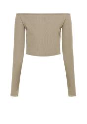 CARLA LS KNIT TOPS Beige