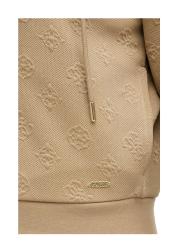 3D PEONY HOODIE SWAERTISHIRT Cuoio