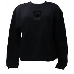 Moschino Felpe V6A1710 TEDDY COTTON FLEECE DIAGONAL Nero