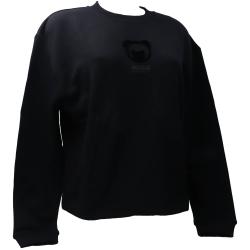 V6A1710 TEDDY COTTON FLEECE DIAGONAL Nero