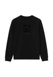 Moschino Felpe V1A1707 TEDDY COTTON FLEECE DIAGONAL Nero