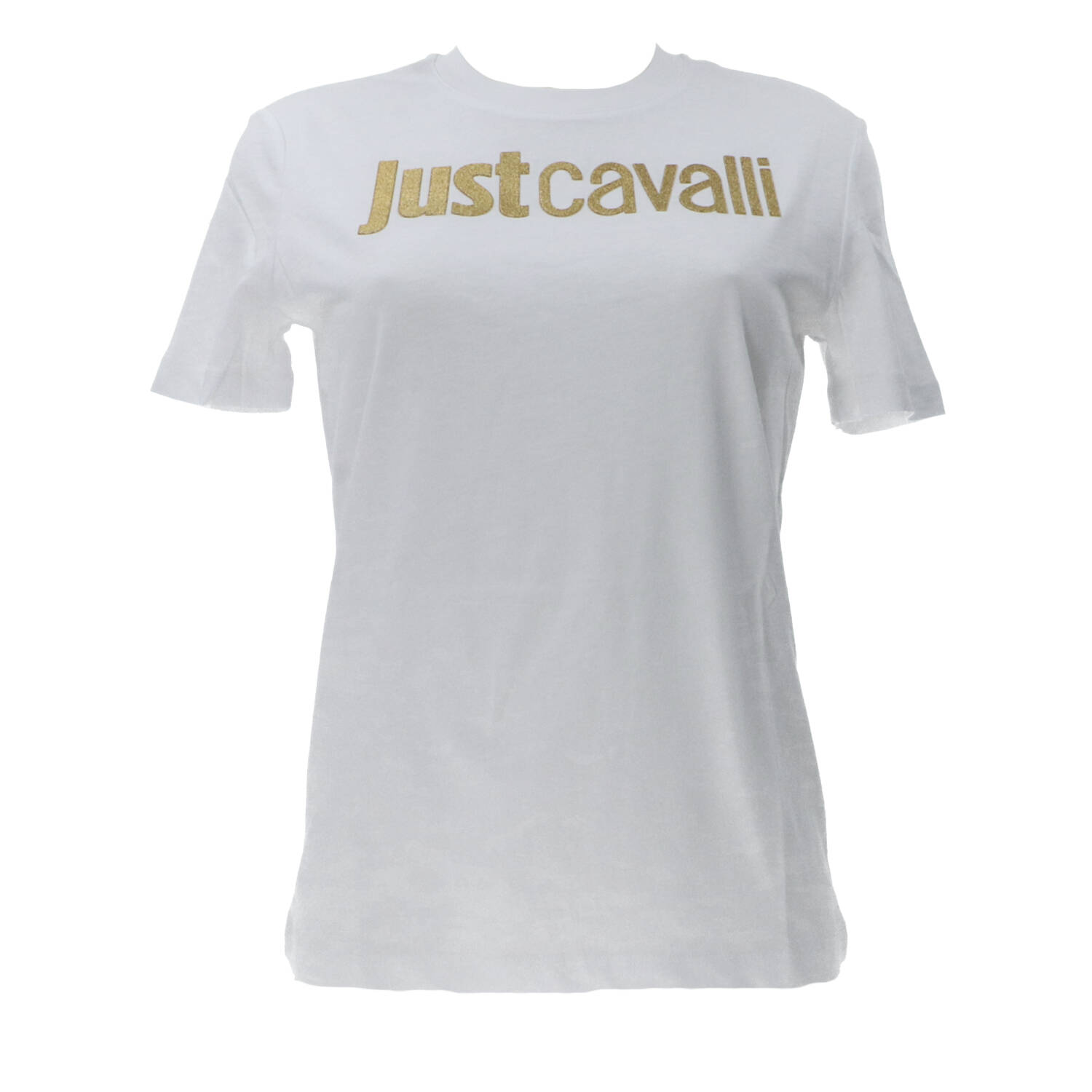 Just Cavalli T-shirt 79PW610 R LOGO GLITTER  Bianco