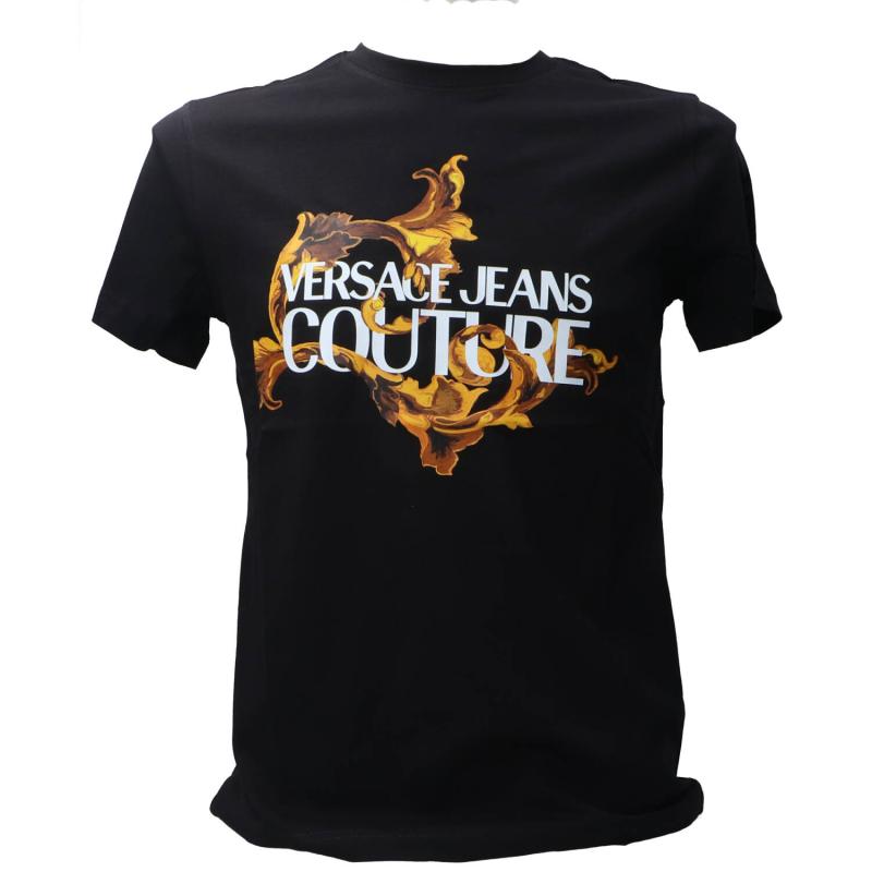 Versace T-shirt 79UP600 S INST. LOGO BOROQUE Nero