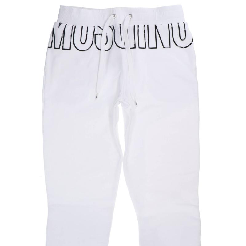 Moschino Tute V1A6810 COTTON FLEECE DIAGONAL Bianco