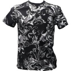 Versace T-shirt 79GAH6S0 ALL OVER BAROCCO Bianco Nero