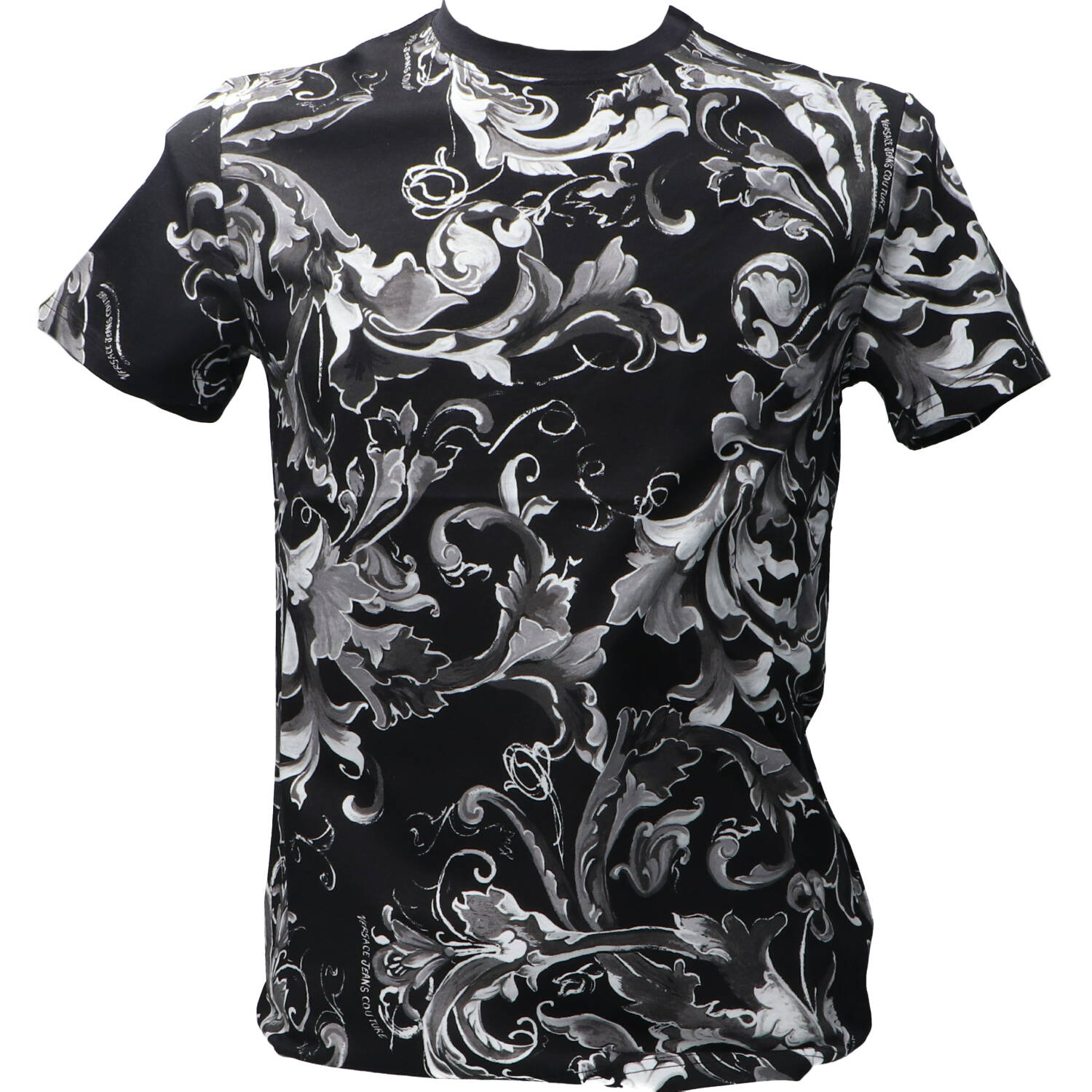Versace T-shirt 79GAH6S0 ALL OVER BAROCCO Bianco Nero