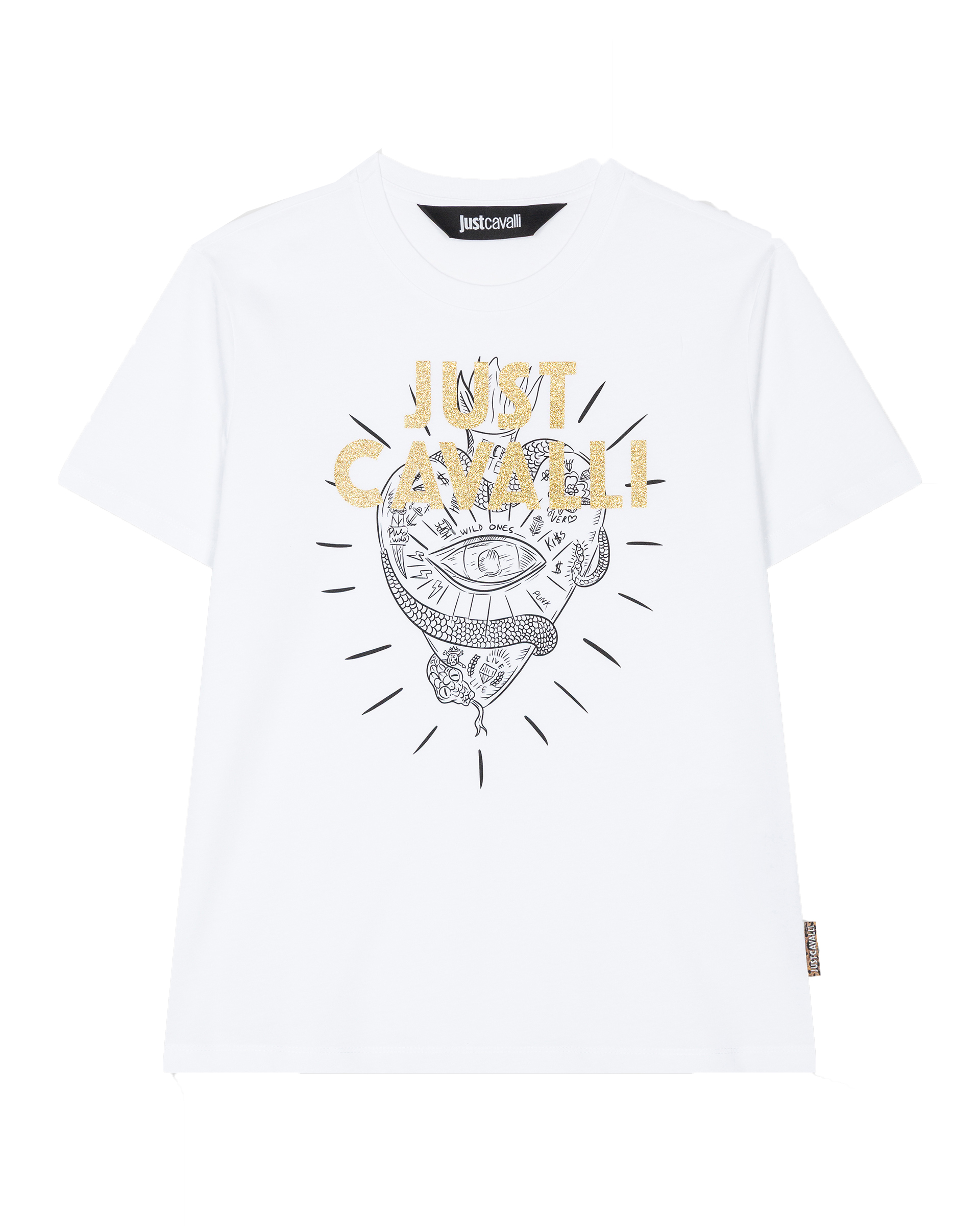Just Cavalli T-shirt 79PW610 R HEART TATOO  Bianco