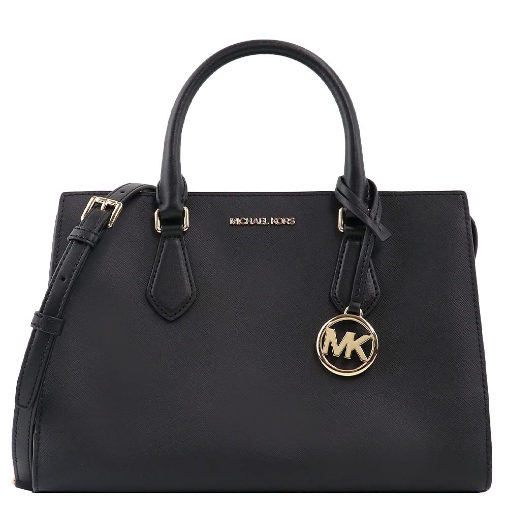 Michael Kors Borse tracolla SHEILA MD CZ SATCHEL Nero Oro