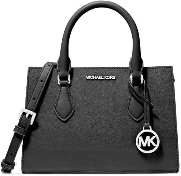 Michael Kors Borse tracolla SHEILA MD CZ SATCHEL Nero Silver