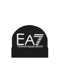 Emporio Armani Cappellini Beanie Visibility maxi logo EA7 Bianco Nero