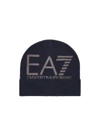 Emporio Armani Cappellini Beanie Visibility maxi logo EA7 Blu