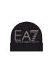 Emporio Armani Cappellini Beanie Visibility maxi logo EA7 Nero - Foto 1