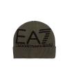 Emporio Armani Cappellini Beanie Visibility maxi logo EA7 verde scuro - Foto 1