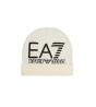 Emporio Armani Cappellini Beanie Visibility maxi logo EA7 Bianco Panna - Foto 1