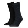 Calvin Klein Calze 5971 CK MEN SOCK 2P MELANGE GRID Nero - Foto 1