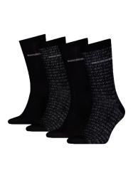 Calvin Klein Calze 5980 CK MEN SOCK 4P GIFTBOX AOP Nero