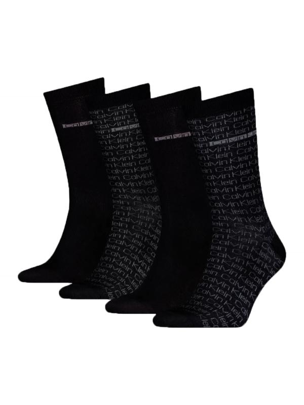 5980 CK MEN SOCK 4P GIFTBOX AOP Nero