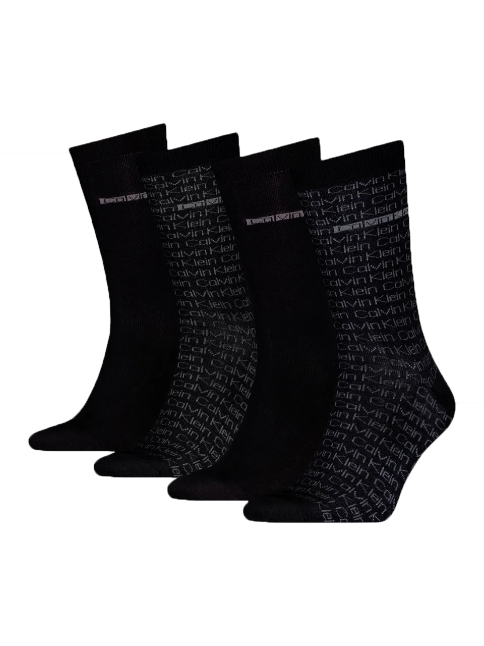 Calvin Klein Calze 5980 CK MEN SOCK 4P GIFTBOX AOP Nero
