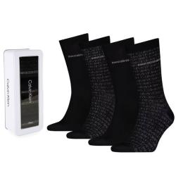 5980 CK MEN SOCK 4P GIFTBOX AOP Nero