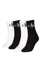 CKJ 5384 WOMEN SOCK 4P GIFTBOX MONO bianco 