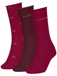 5368 CK WOMEN SOCK 3P GIFTBOX GRID Bordeaux
