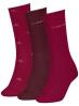 Calvin Klein Calze 5368 CK WOMEN SOCK 3P GIFTBOX GRID Bordeaux - Foto 2