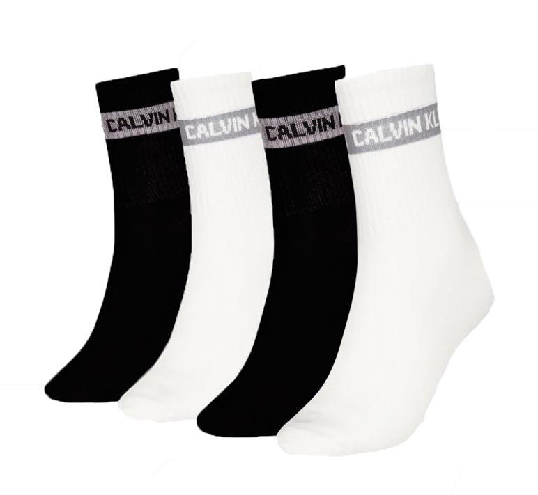 5385 CKJ WOMEN SOCK 4R GIFTBOX STRI Bianco