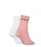 Calvin Klein Calze 5518 CKJ WOMEN SHORT SOCK 2P CUT LO Rosa - Foto 2