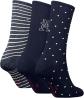 Tommy Hilfiger Calze 6464 TH WOMEN SOCK 3P GIFTBOX Blu - Foto 2