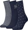Tommy Hilfiger Calze 6464 TH WOMEN SOCK 3P GIFTBOX Blu - Foto 3