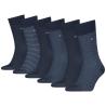 Tommy Hilfiger Calze 5373 TH MEN SOCK 6P TIN GIFTBOX BIRDEY  Blu - Foto 2