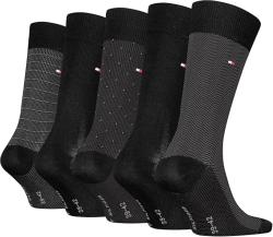 5374 TH MEN SOCK 5P GIFTBOX HERRINGBON Nero